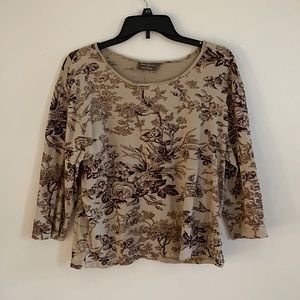 Jane Ashley Casual Lifestyle - Red Jewel Embroidered Top